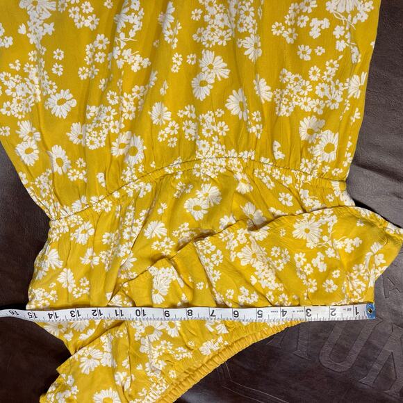 Old Navy Yellow Floral One-Shoulder Midi Dress - Picture 15 of 15
